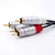 Qoltec 52335 audio kabel 0,5 m 2 x RCA Zwart