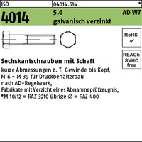 ISO 4014 5.6 M 30 x 260 galv. verzinkt, AD-W7/1 gal Zn VE=S