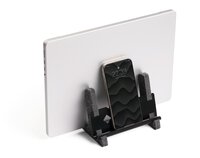 Durable Recycled Felt Vertical Laptop Stand Dock | 3-in-1 Holder | Charcoal