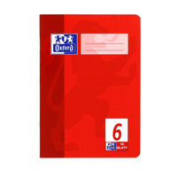 Oxford A5 Schulheft, Lineatur 6 (blanko), 16 Blatt, Optik Paper® , geheftet, rot