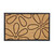 Relaxdays Fußmatte, Kokos & Gummi, Blumen-Design, 75 x 45 cm, rutschfest, innen & außen, Türvorleger, natur/schwarz
