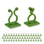 Relaxdays Pflanzenclips, selbstklebend, 240er Set, Kunststoff, Kletterpflanzen Befestigung, Pflanzenhalter Wand, grün