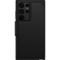 OtterBox Strada - Leder Flip Case - Samsung Galaxy S22 Ultra Shadow - black - ProPack (ohne Verpackung - nachhaltig) - Schutzhülle