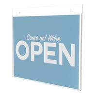 Wall Sign Holder Pre Drilled Landscape A4 Clear