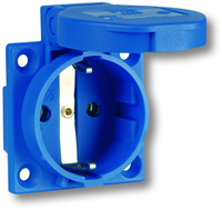 Maschinen-Steckdose blau Schutz-Kontakt 230V, rück- bei Mercateo günstig  kaufen