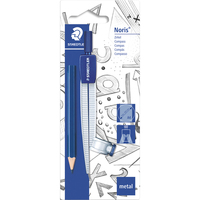 STAEDTLER Compas scolaire avec attache-compas universelle et crayon graphite.