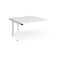 Adapt boardroom table add on unit 1200mm x 1200mm - white frame and white top