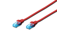 CAT 5e U-UTP patch cable. PVC. AWG 26/7. Length 1m. color red