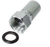 F-Stecker, Twist-On, Ø 7,4mm, vernickelt, Good Connections®