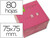 Bloc de Notas Adhesivas Quita y Pon Q-Connect 75X75 mm Rosa Neon 80 Hojas