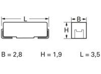 Tantal-Kondensator, SMD, B, 2.2 µF, 25 V, ±20 %, TAJB225M025R