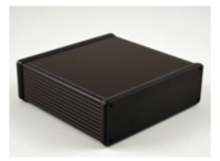Aluminium-Druckguss Gehäuse, (L x B x H) 160 x 103 x 53 mm, schwarz (RAL 9005),