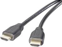 SpeaKa Professional HDMI Csatlakozókábel HDMI-A dugó 2.00 m Fekete SP-9535220 Audio Return Channel, aranyozott érintkező, Ultra HD (4k) HDMI HDMI kábel