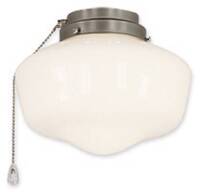 Mennyezeti ventilátor lámpa CasaFan 1 BN Schoolhouse opálüveg (fényes)