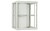 18U witte wandkast met glazen deur 600x600x900mm