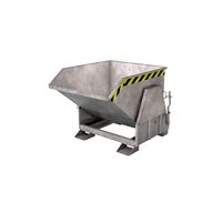 Tilting skip, standard overall height, without wheels