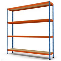 Wide span heavy duty shelving