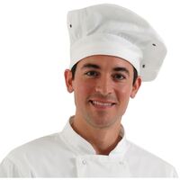 Chef Works Unisex Toque Hat - Lightweight - in White Size OS