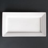 Lumina Wide Rim Rectangular Plates in White 310mm Pack Quantity - 2