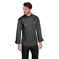 Bragard Juliuso Unisex Jacket in Charcoal with Black Long Sleeve - Size 34