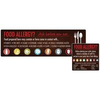 Food Allergen Window and Wall Stickers with Reverse Printed for Windows