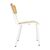 Bolero Cantina Side Chairs in White - Wood Seat Pad & Backrest - 4 Pack - 470 mm