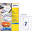 Etichette bianche per CD - stampanti Laser - d.117 - 100 ff
