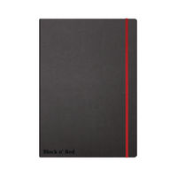 BLACK N RED HARD COVER NOTEBOOK A4