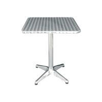 Bistro aluminium square pedestal table