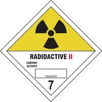 COSHH Radioactive ii 7 label