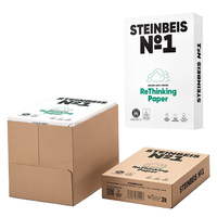 Carta riciclata al 100% senza legno - A4 - 80 gr - bianco - Steinbeis - conf. 500 fogli