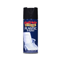 PlastiKote 440.0010606.076 10606 Plastic Paint Spray Black Gloss 400ml