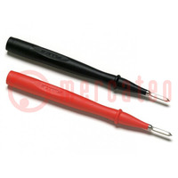 Probe tip; 10A; 1kV; red and black; Features: flat tips