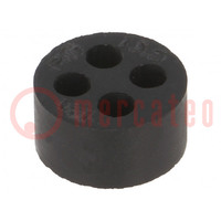 Insert for gland; 4mm; M20; IP68; NBR rubber; Holes no: 4; HT-MFDE