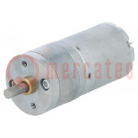 Motor: DC; with gearbox; HP; 12VDC; 5.6A; Shaft: D spring; 290rpm