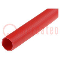 Insulating tube; PVC; red; -45÷125°C; Øint: 6mm; L: 50m