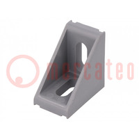 Angle bracket; for profiles; Width of the groove: 8mm; W: 25mm
