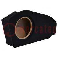 Boîtier de haut-parleur; MDF; noir; tissu; 200mm; Fraisage: 222mm