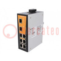 Switch Ethernet; zarządzalny; Ilość portów: 8; Uzas: 12÷45VDC