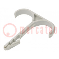 Holder; Cable P-clips,for braids,protective tubes; light grey