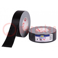 Tape: duct; W: 25mm; L: 50m; Thk: 0.3mm; black; natural rubber; 10%