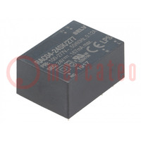 Omvormer: AC/DC; 4W; 80÷305VAC; Uvoed: 110÷390VDC; Uuit: 24VDC; 80%