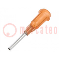 Needle: steel; 0.5"; Size: 15; straight; 1.37mm; Mounting: Luer Lock