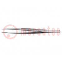 Tweezers; 110mm; Blades: narrow; Blade tip shape: flat; universal