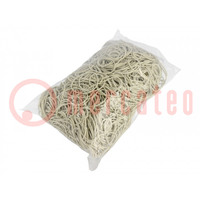 Rubber bands; Width: 1.5mm; Thick: 1.5mm; rubber; white; Ø: 50mm; 1kg