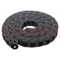 Cable chain; E2.15; Bend.rad: 48mm; L: 1000mm; Int.height: 14.4mm
