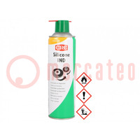 Grease; white; spray; can; Silicone; 500ml; -40÷200°C