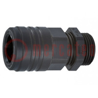 Straight terminal connector; Thread: PG,outside; polyamide; IP68