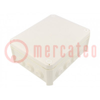 Enclosure: junction box; X: 150mm; Y: 190mm; Z: 77mm; IP66; white