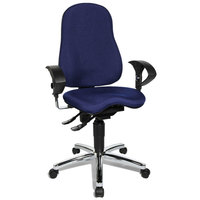 TOPSTAR Sitness 10 Bürostuhl, mit Armlehnen, bis 110 kg, Gewicht: 18,3 kg Version: 02 - blau